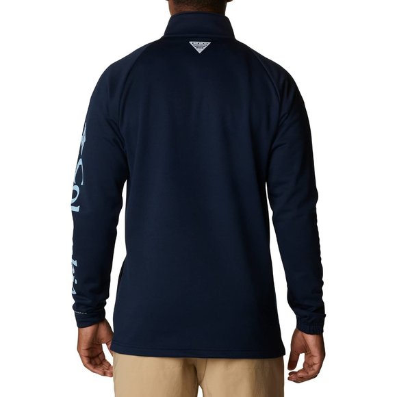 Columbia Men's North Carolina Tar Heels Tackle Fleece 1/4 Zip PFG Jacket Blue L - Picture 3 of 5